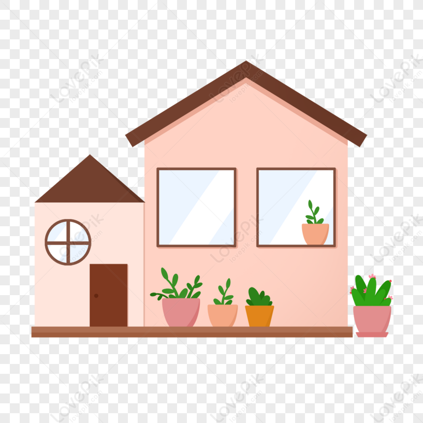 Brown Roof Home Clipart,family,room PNG White Transparent And Clipart ...