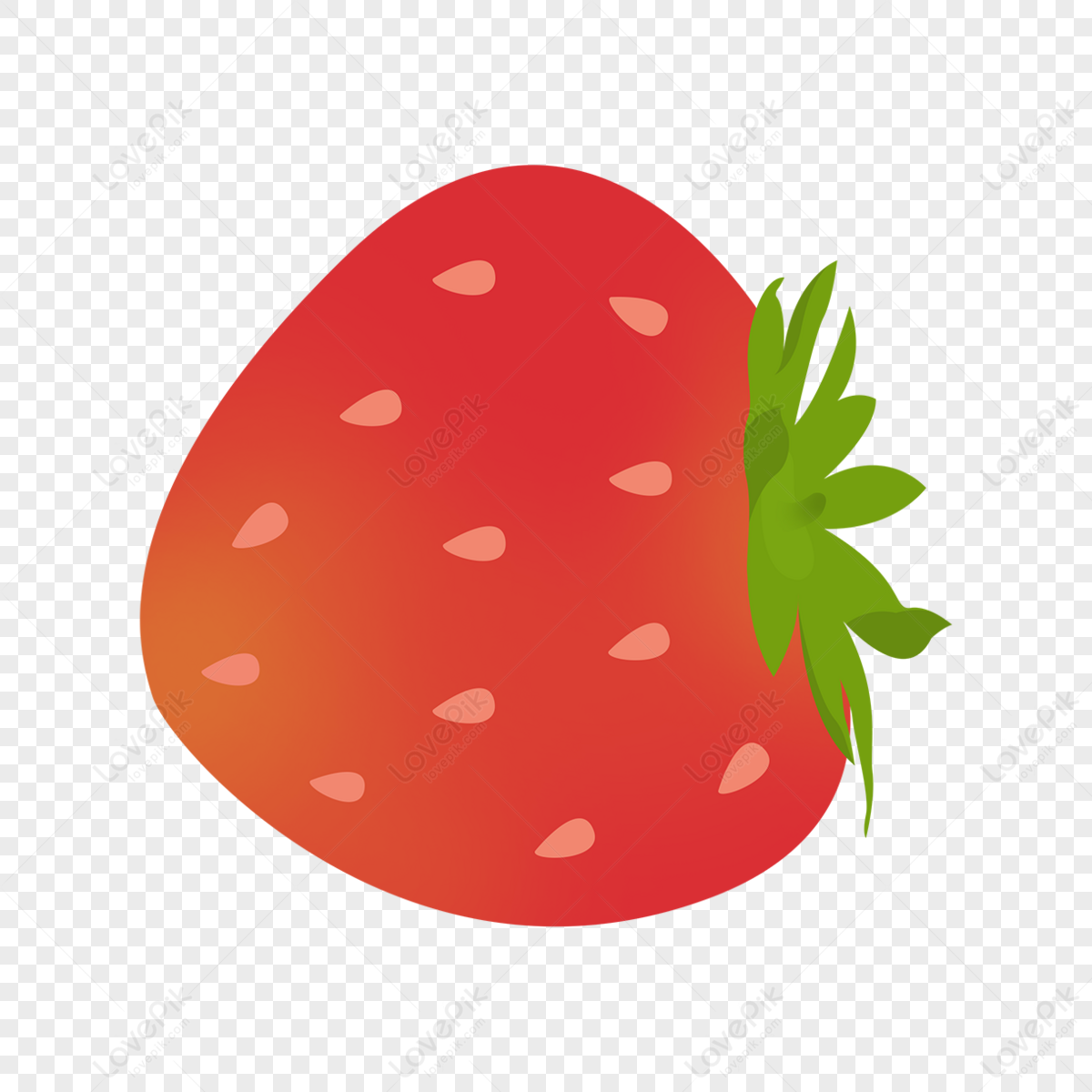 Cartoon Red Strawberry Clipart Elements,strawberries,pulp,crop PNG ...