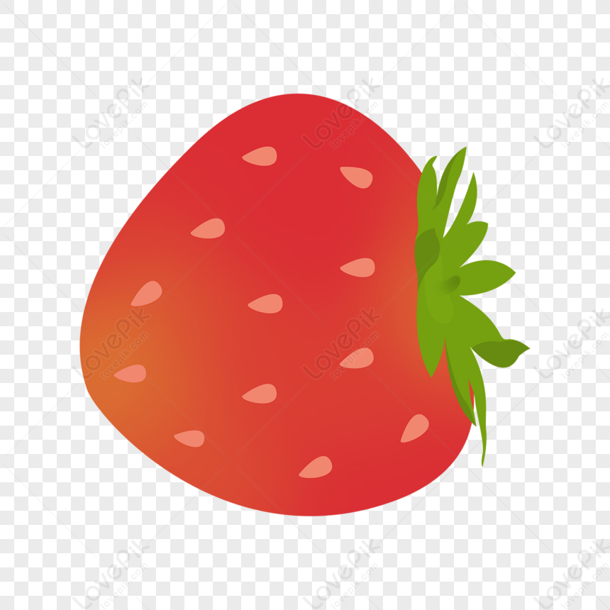 Cartoon Red Strawberry Clipart Elements,strawberries,pulp,crop PNG ...