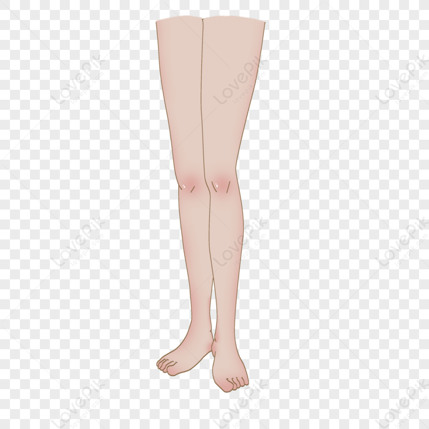 Cartoon Skin Tone Legs Clipart,long Legs,long Legged,girl PNG Image And ...