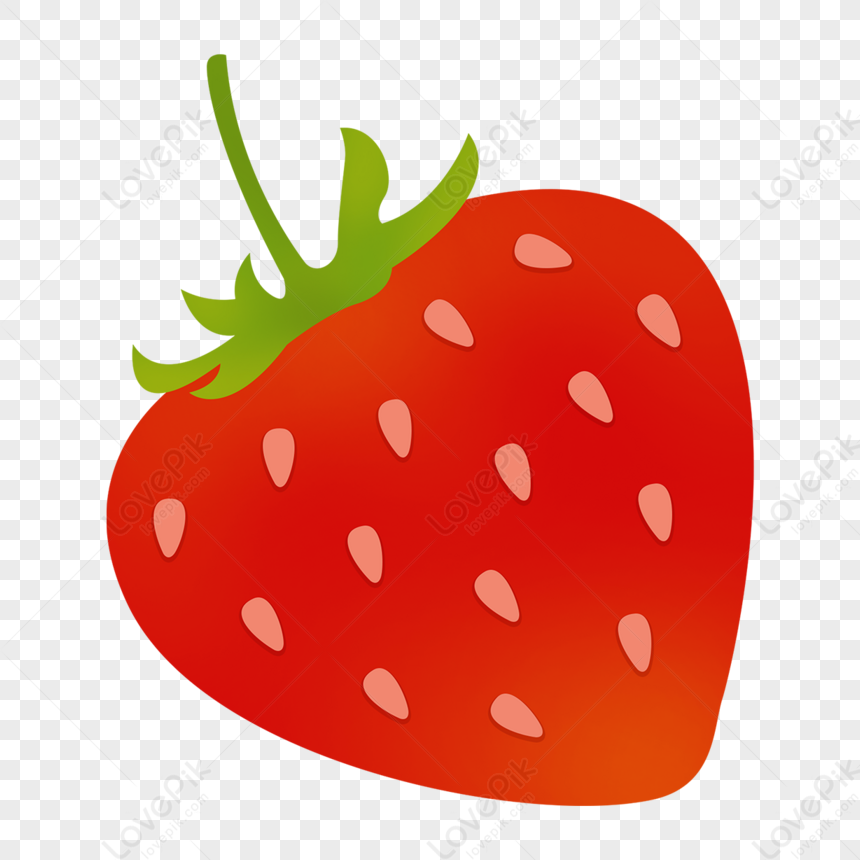 Cartoon Strawberry Clipart Elements,crop,crops,red PNG Image And ...