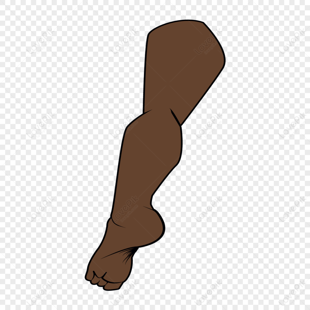 Flesh-colored Kneeling Left Leg Clipart,legs PNG Image And Clipart Image  For Free Download - Lovepik