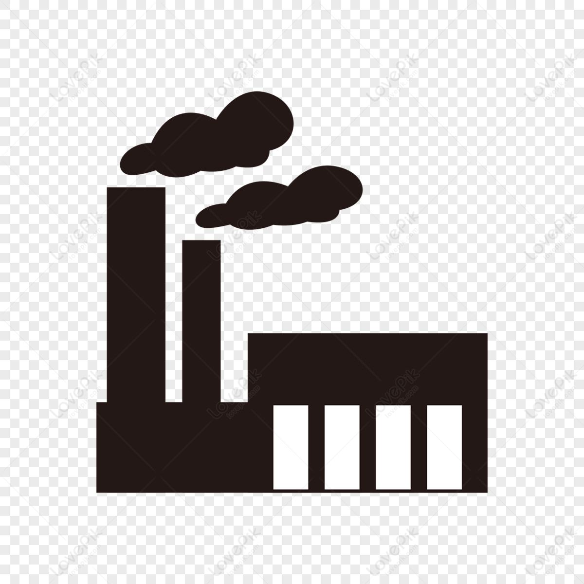 Factory Clipart Silhouette,factory Sketch,factory Icon,chimney Free PNG ...