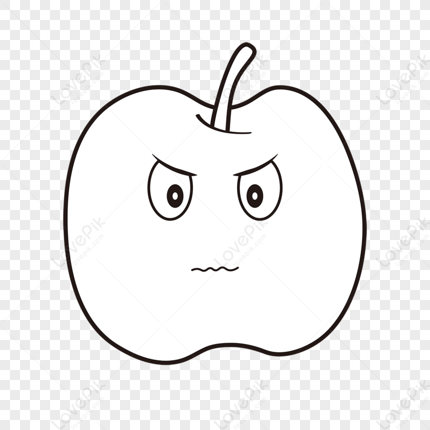 Забавный смайлик яблоко черно-белый векторный клипарт яблоко клипарт черный и белый,вектор,значок белый,черный вектор png, яблоко вектор png, смешное яблоко png, белый png