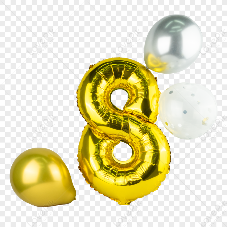 Opening Event Golden Festival Balloon Number 8,celebration,numbers PNG ...