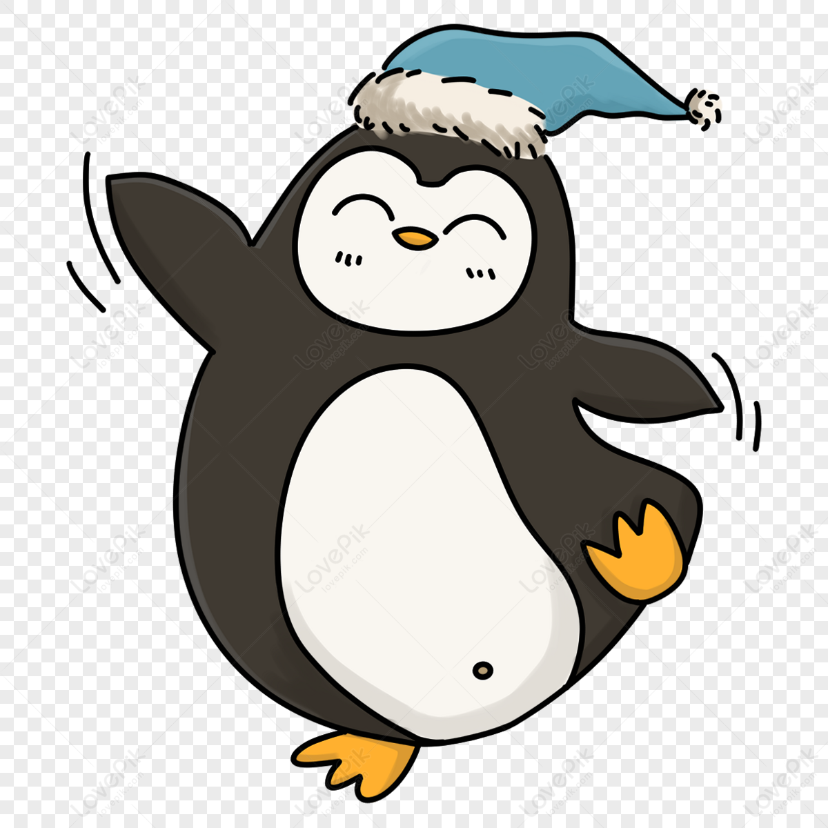 Penguin Clipart Very Happy Penguin Cartoon,set,character PNG ...