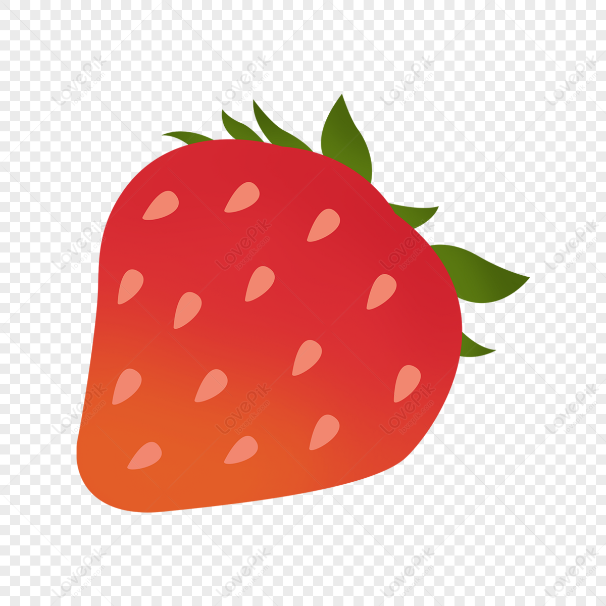 Red Cartoon Strawberry Clipart Elements,pulp,fruit,crop PNG Transparent ...