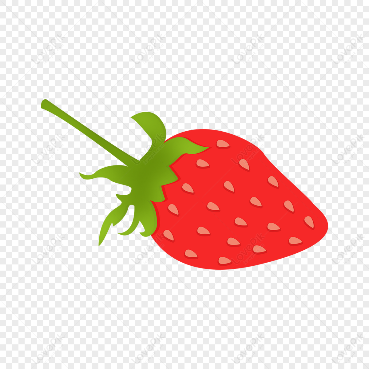 Red Strawberry Clipart Cartoon Element,pulp,berries,crops Free PNG And ...