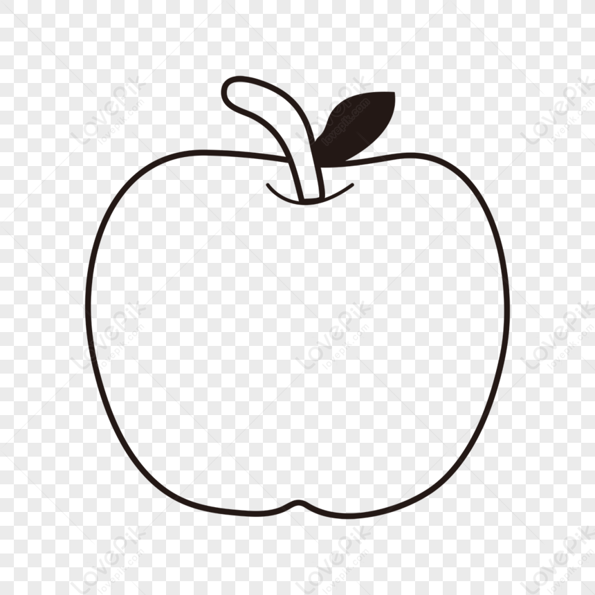 simple-black-line-vector-apple-material-clipart-apple-clipart-black-and