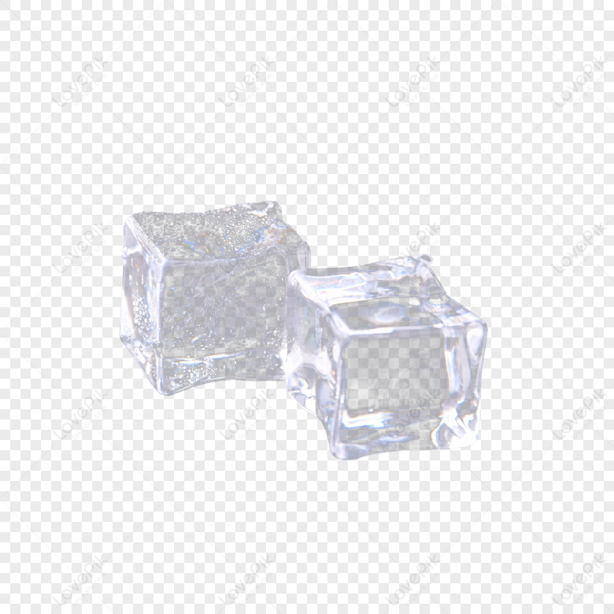 Two Transparent Ice Cubes,crystal,ice Crystal,crystals PNG Picture And ...