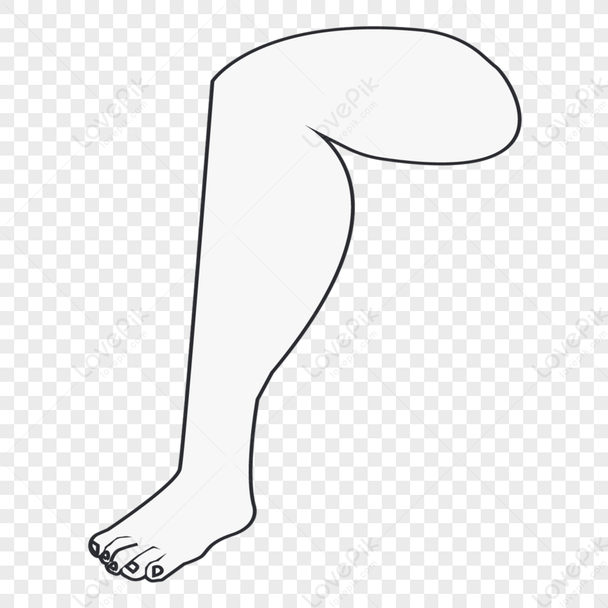 White Skin Bent Legs Clipart,left Leg PNG Transparent And Clipart Image ...