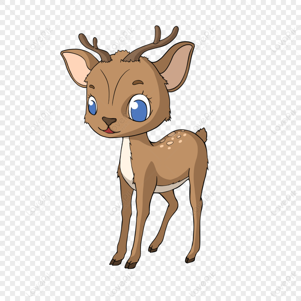 Cartoon Style Big Eyed Fawn Clipart,big-eyed,woodland PNG Hd ...