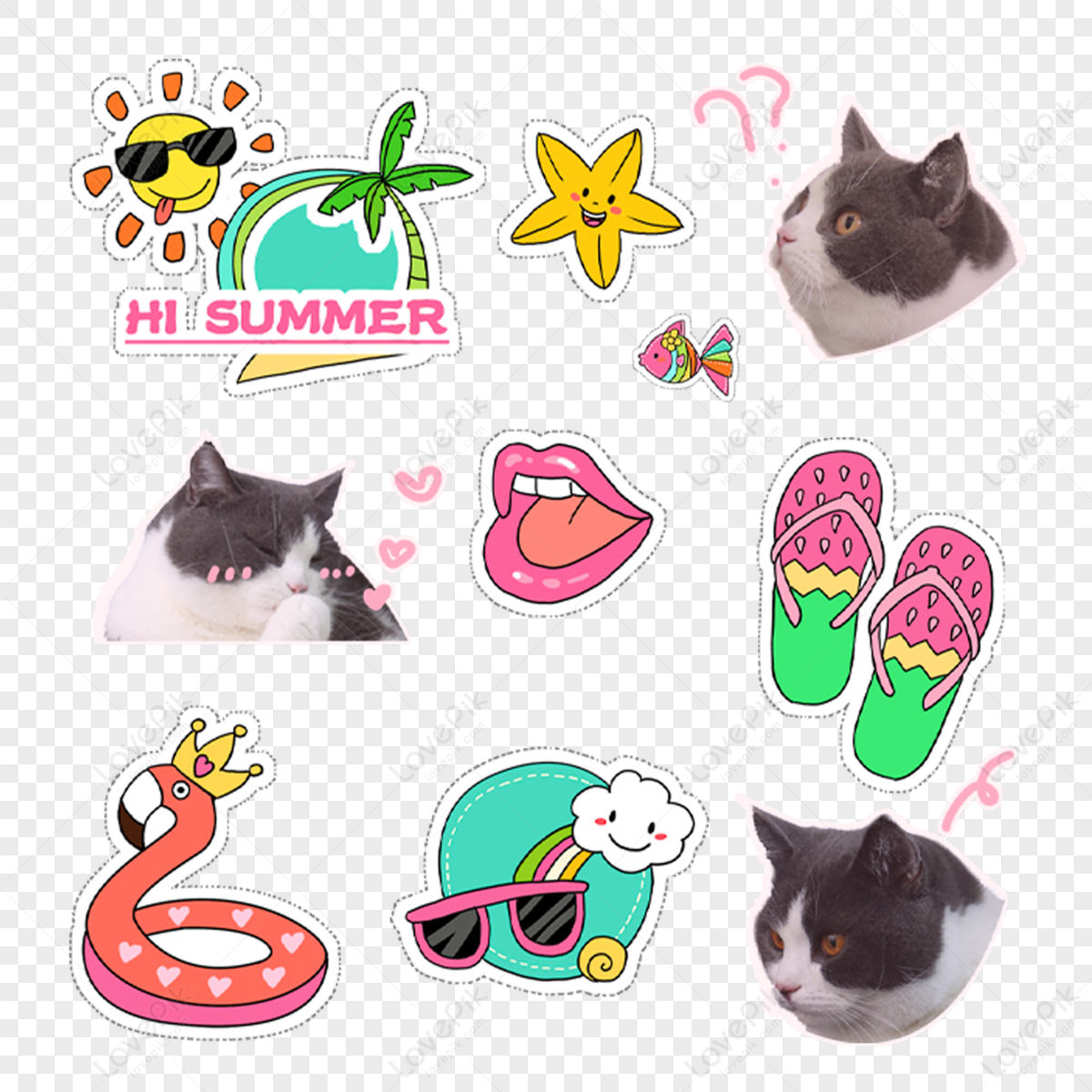94+ Thousand Cute Cat Stickers Royalty-Free Images, Stock Photos & Pictures