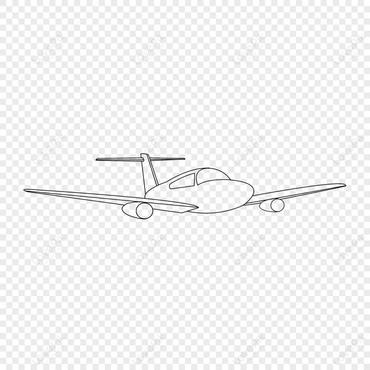 Civil Aircraft Clipart Black And White,civilians,medium Free PNG And 