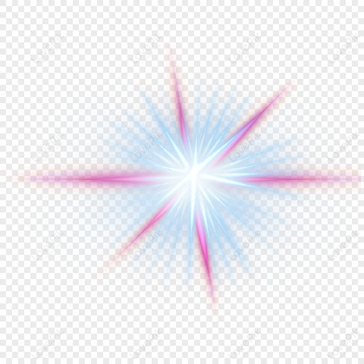 Cross Flash Blue And Red Radiation Effect,overlapping,blue Flashing PNG ...