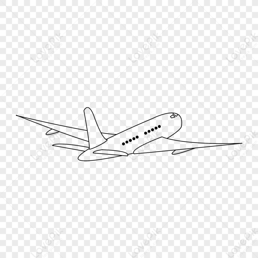 Flying Airplane Clipart Black And White,airliner,aircraft PNG Picture ...