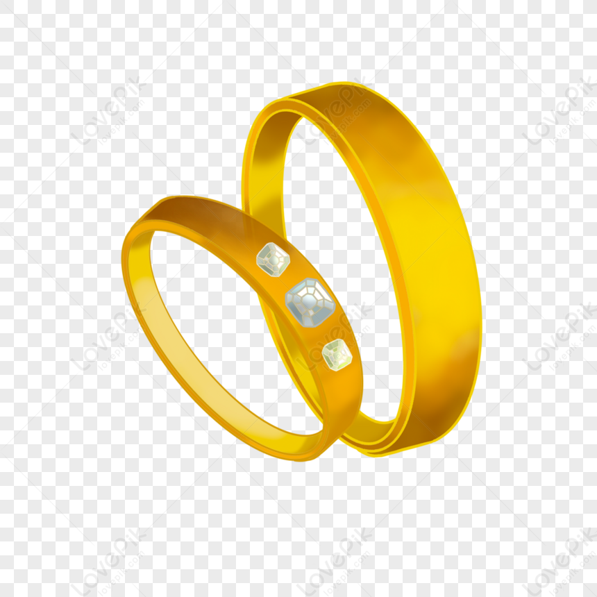 Gold couple wedding rings clipart diamond diamond ring 234344 wh860