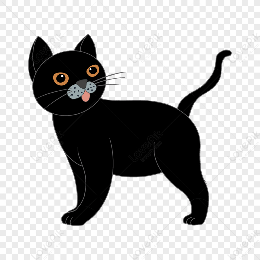 Looking Back Humorous Black Cat Clip Art,black Cats,national Black Cat 