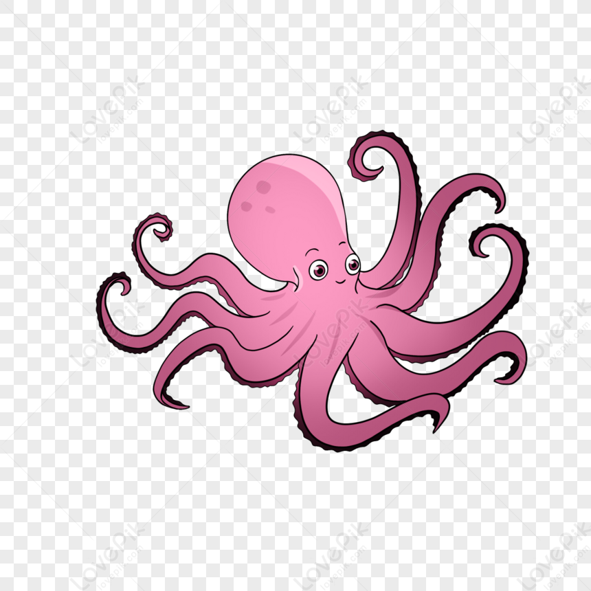 Octopus Clipart Marine Animal,pink,anime,marine Animals PNG Transparent ...