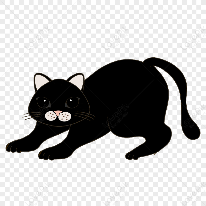 Ready To Exercise Black Cat Clipart,black Cats,national Black Cat ...