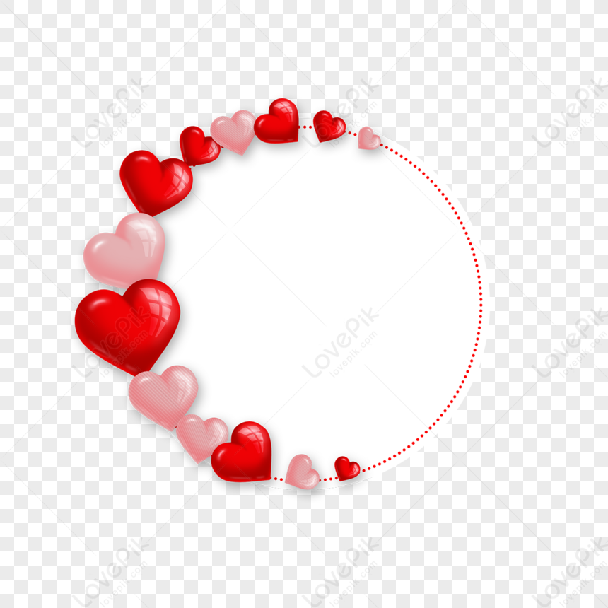 Bordo Rotondo Del Cuore Di Amore Punteggiato Di San Valentino,clipart Del  Giorno,clipart Di Confine,giorno Dellamore PSD Immagine Gratis, Grafica  download su Lovepik