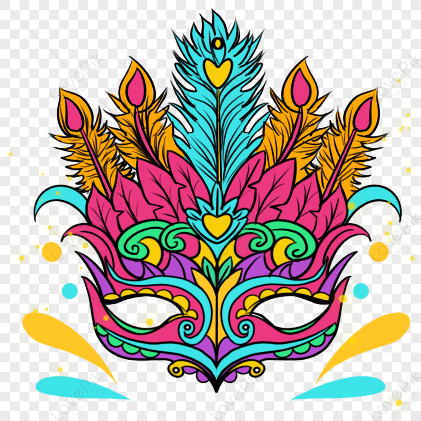 Maschera Di Carnevale, Maschera, Carnevale, Maschere Colorate Di Carnevale  File PNG e PSD per download gratuito