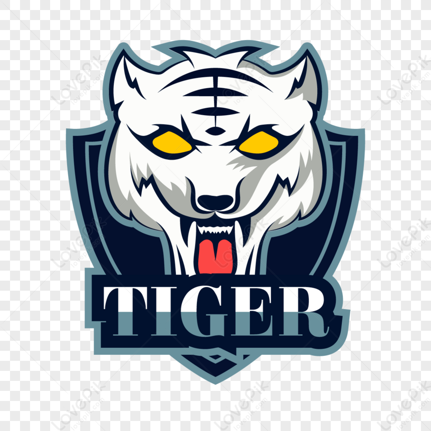 Blue tiger logo stock vector. Illustration of anger - 146427753
