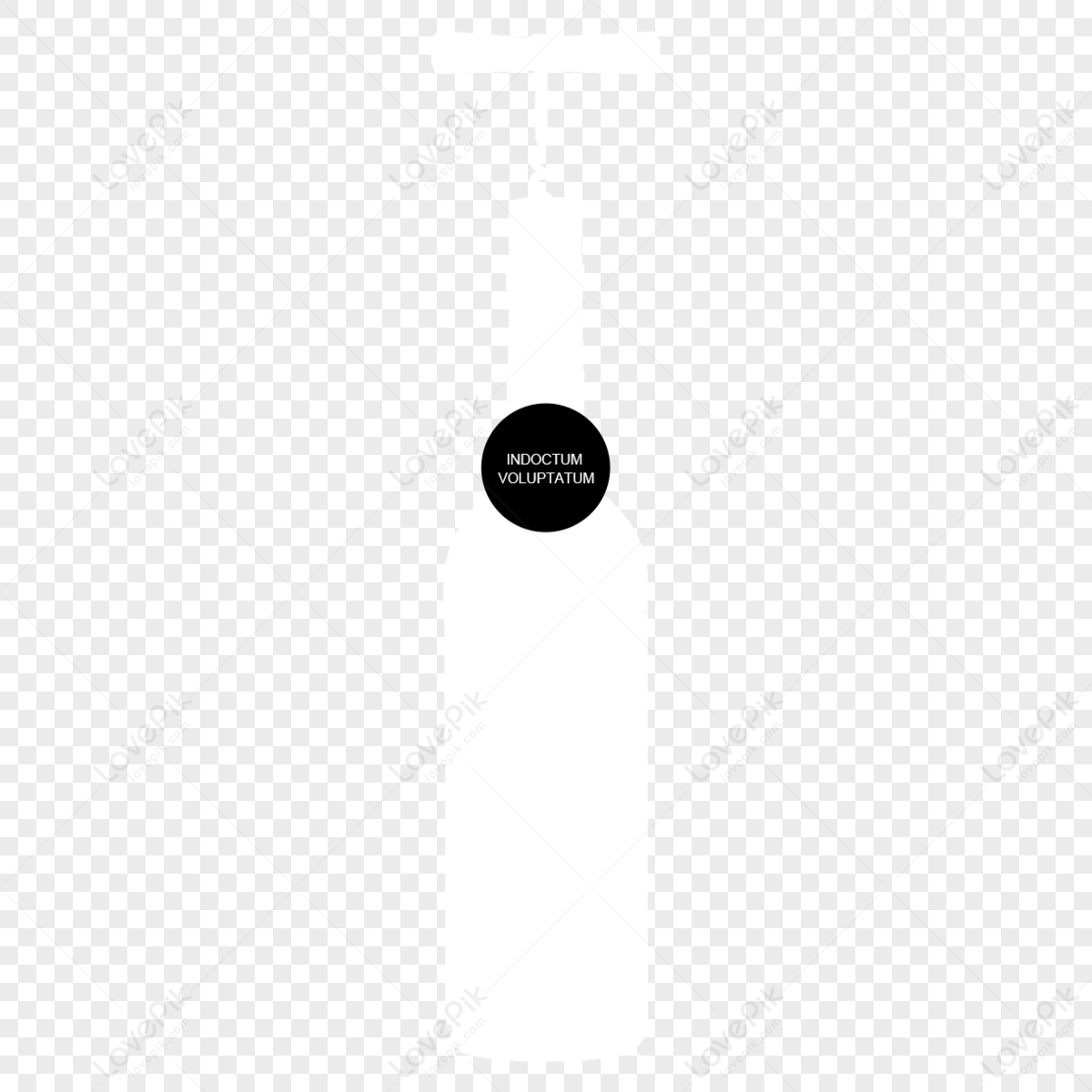 White Wine Bottle Wearing Black Label,silhouette,black And White PNG