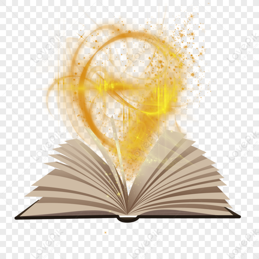 Yellow Particle Light Effect Magic Book,light Particles,granules PNG ...