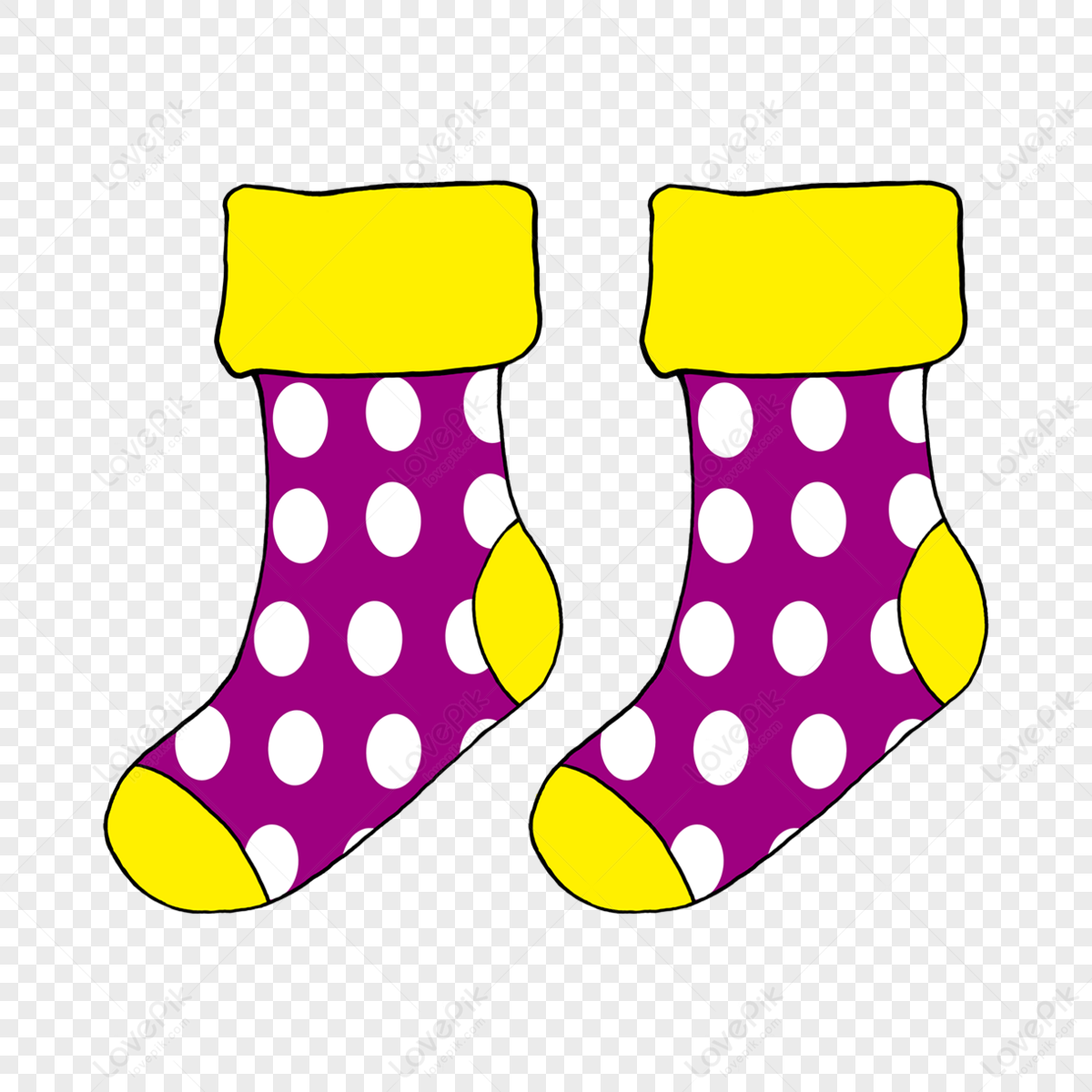 Cartoon Socks PNG Images With Transparent Background