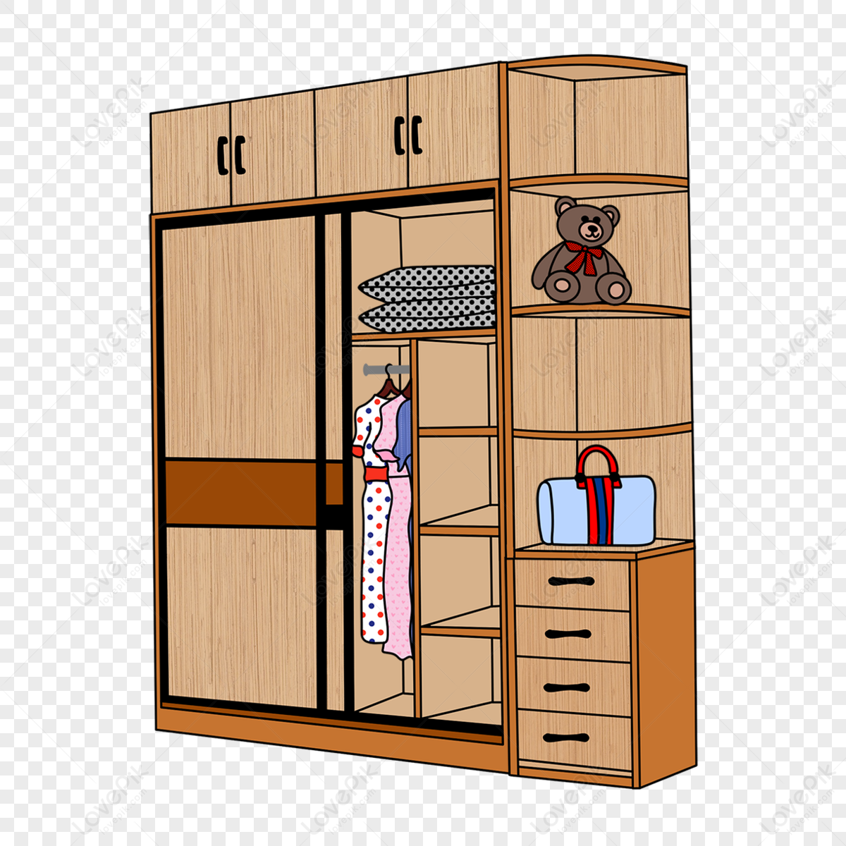 Wooden Wardrobe PNG Images With Transparent Background | Free Download ...
