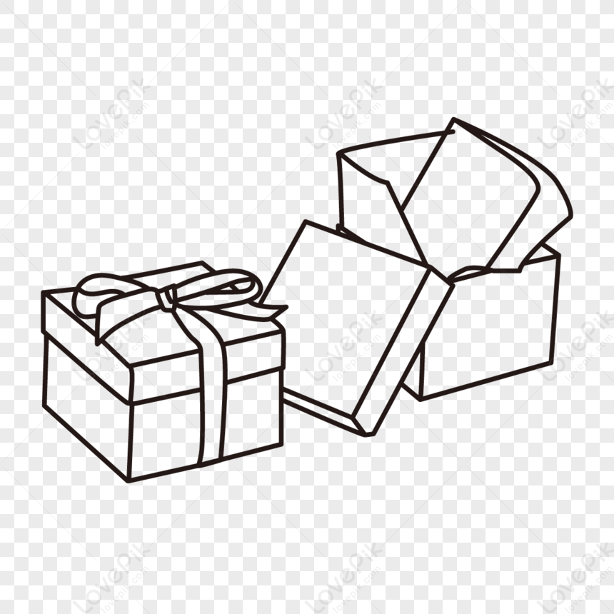 Gift Box In The Style Of An Outline Coloring Icon Vector Stock Illustration  - Download Image Now - iStock