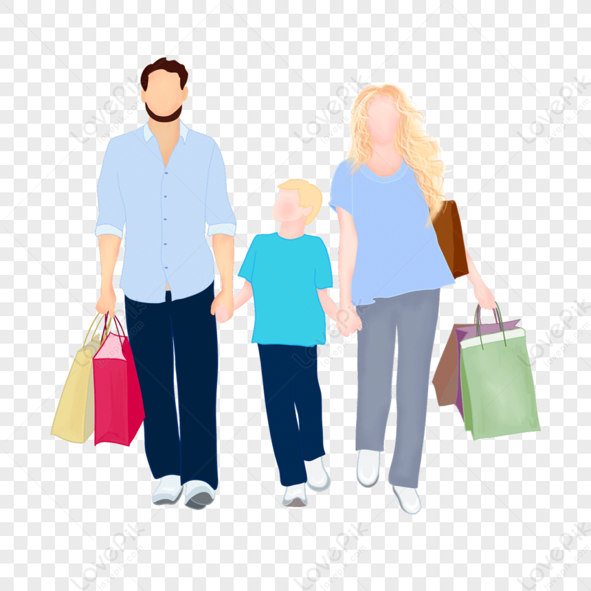 Family Shopping Clip Art,supermarket PNG Free Download And Clipart ...