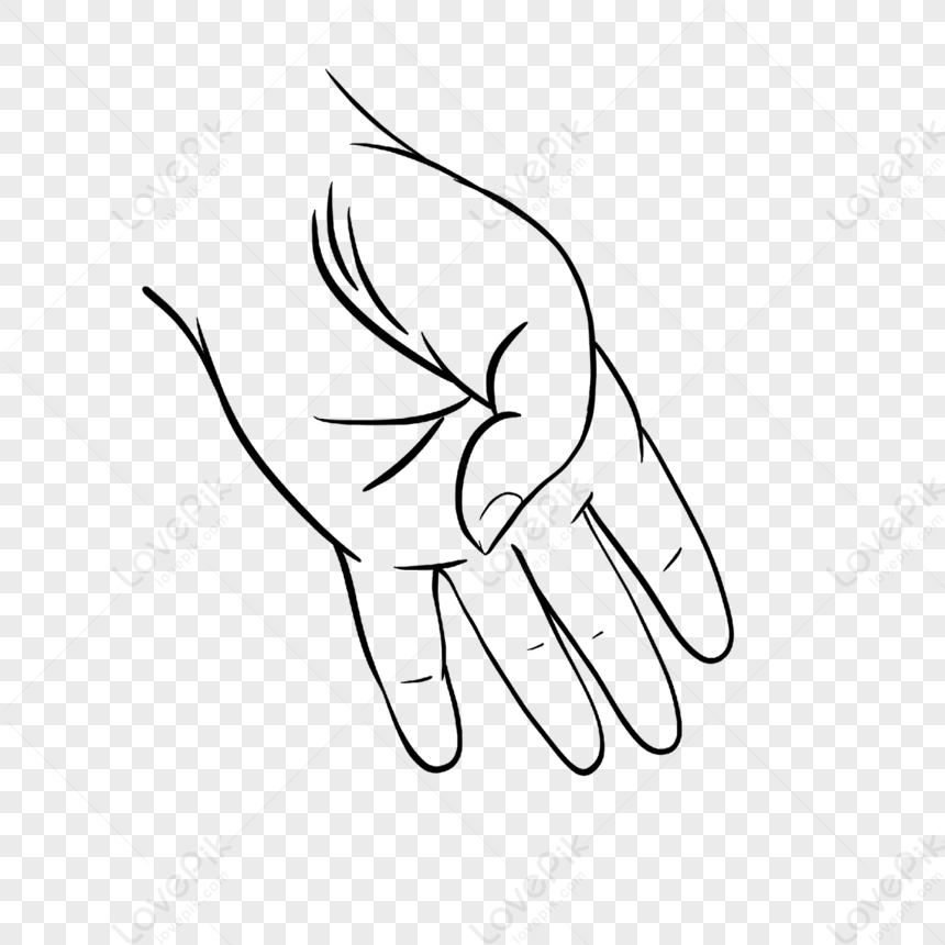 Gesture Number Four Gesture Hand Black And White Clipart,four Hands ...