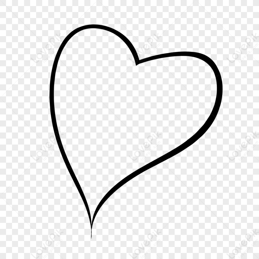 coeur noir et blanc clipart