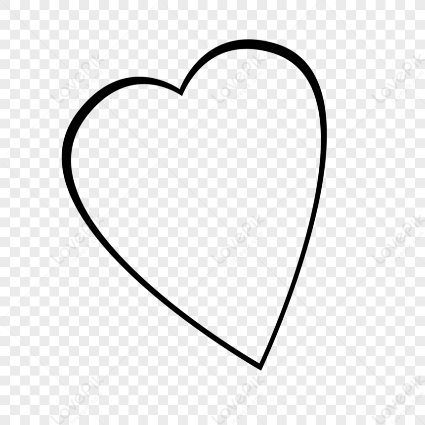 coeur noir et blanc clipart