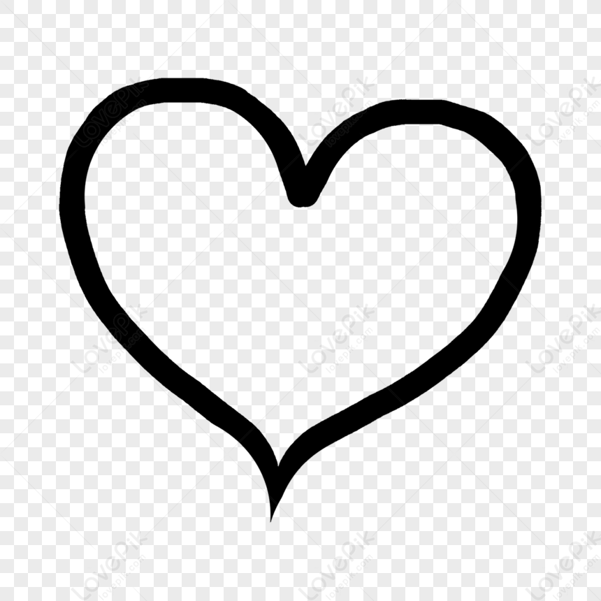 coeur noir et blanc clipart