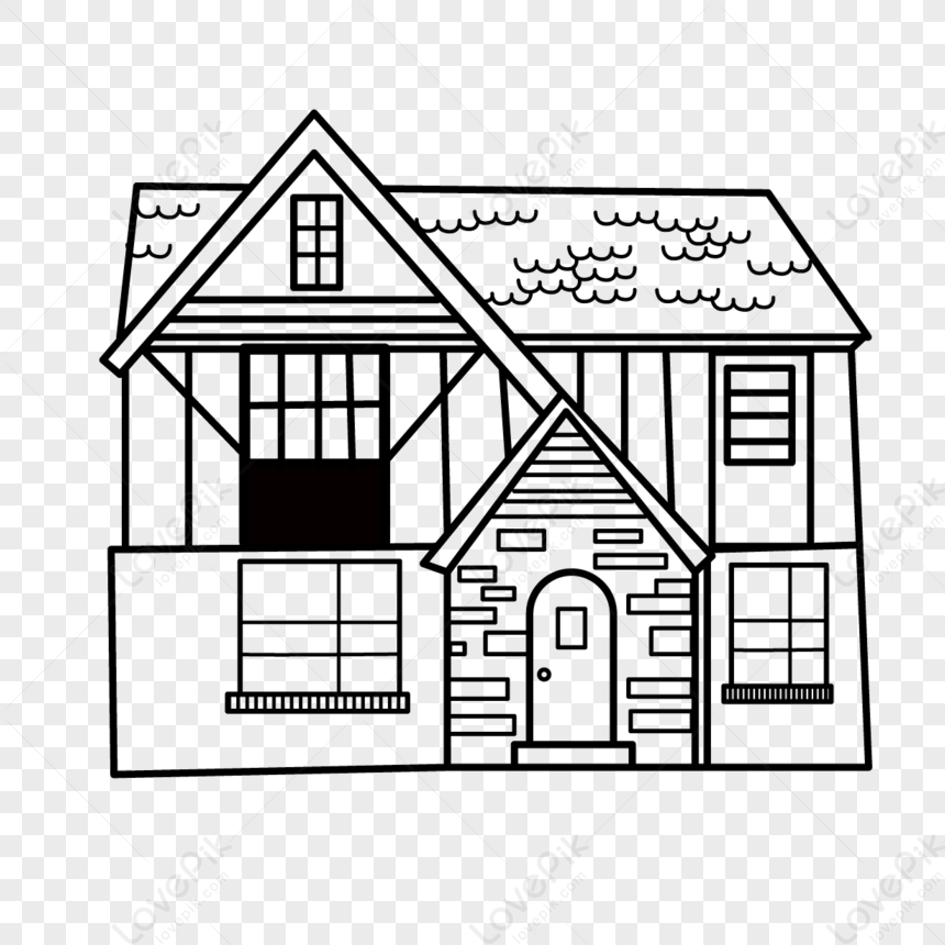 Photo de Maison Noir Et Blanc Clipart illustration Vectorielle