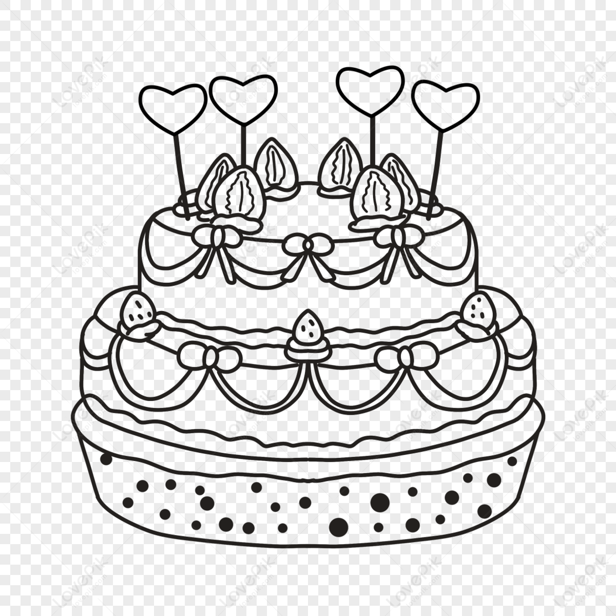 A big cake. Delicious sponge cake with whipped... - Stock Illustration  [88770514] - PIXTA