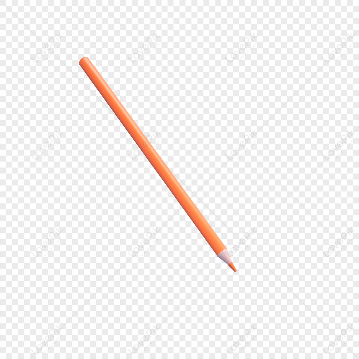 A Pale Orange Colored Pencil Drawing Tool,color Pens,writing PNG Hd ...