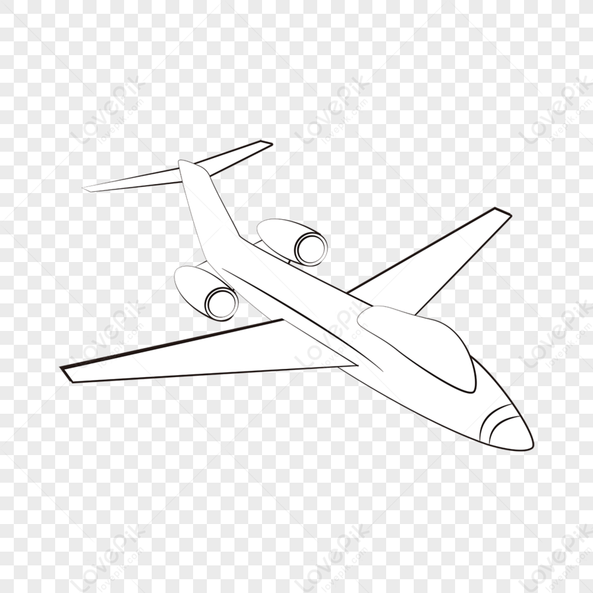 Flugzeug Strichmännchen Linear Jet Flugzeug Clipart,clip Art,jet
