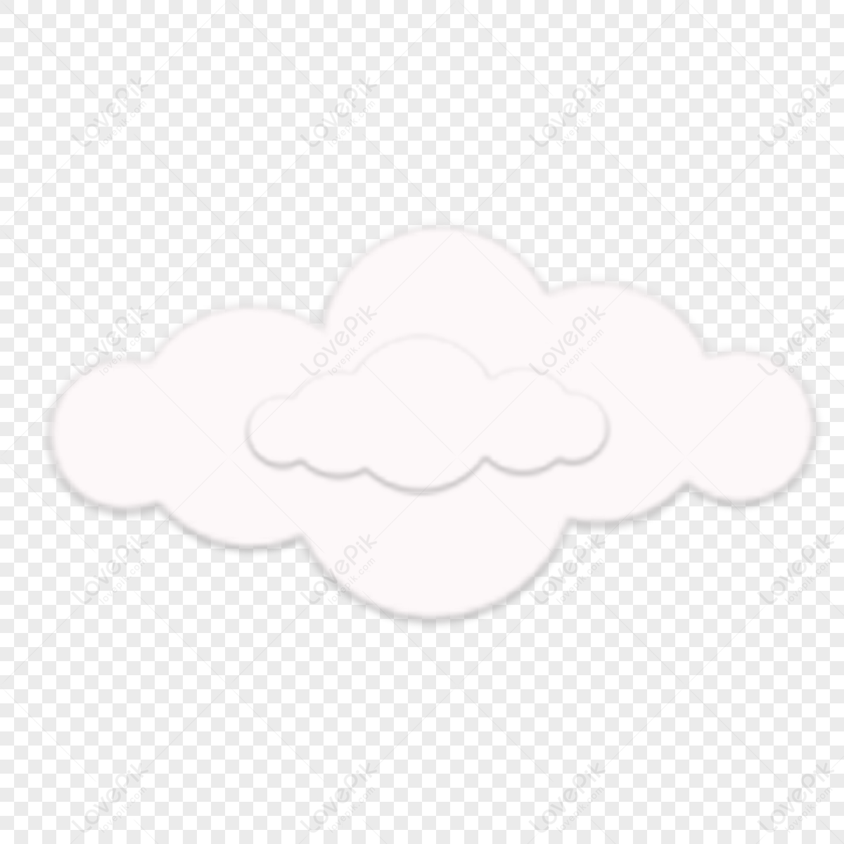 Cartoon Paper Cut Style White Cloud,paper Cutting,cutting Free PNG And ...