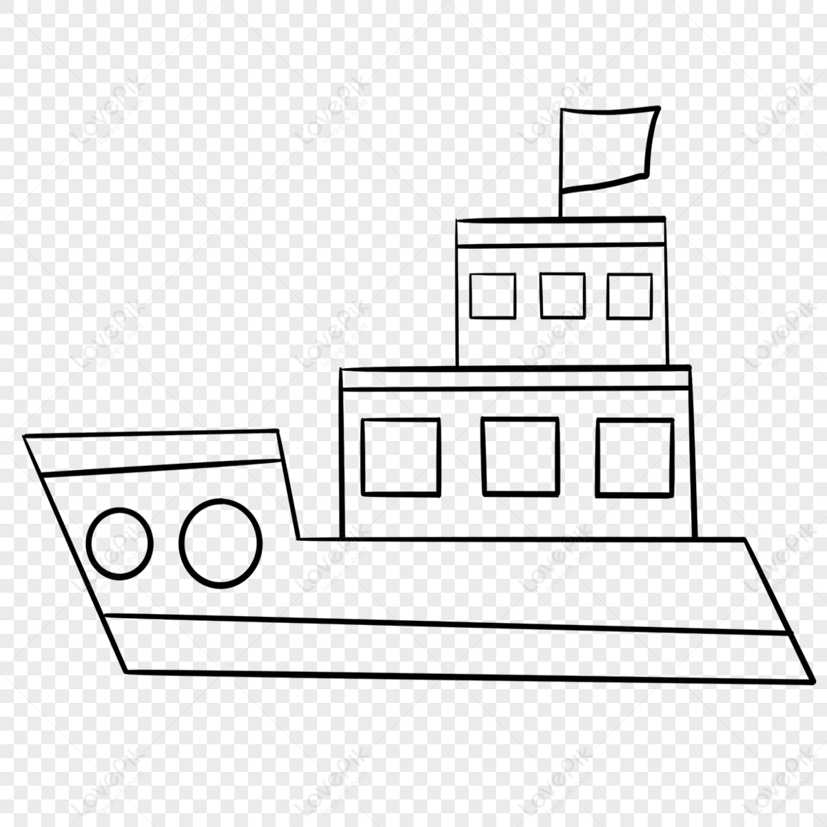 Cartoon small sailing boat clipart black and white,ferry,sailboat png image