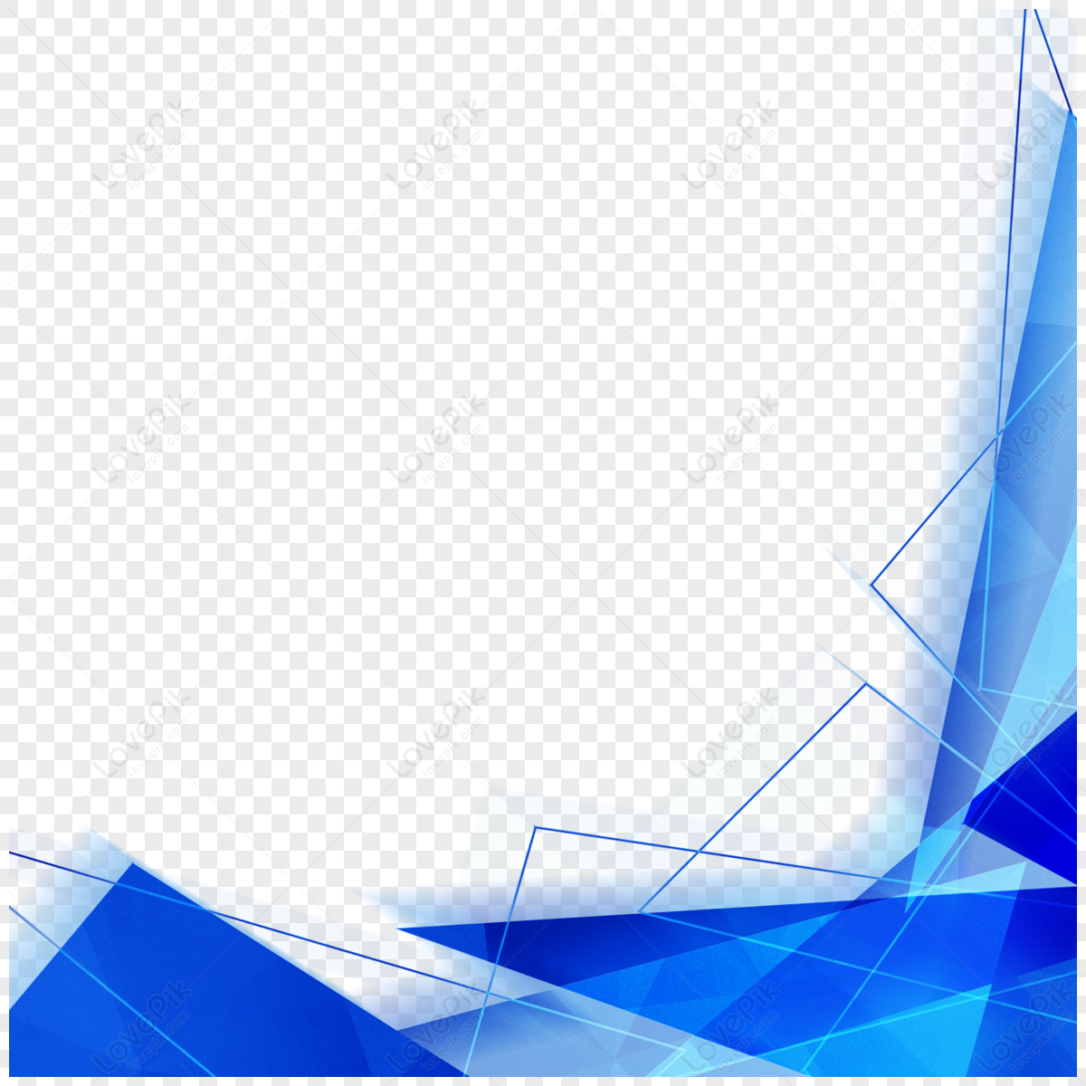 Creative Light Effect Blue Business Border,frame,effects PNG Hd ...