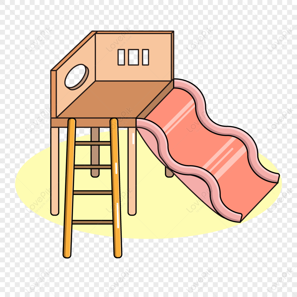 Curved Pink Slide Ramp Clip Art,playground PNG Picture And Clipart ...