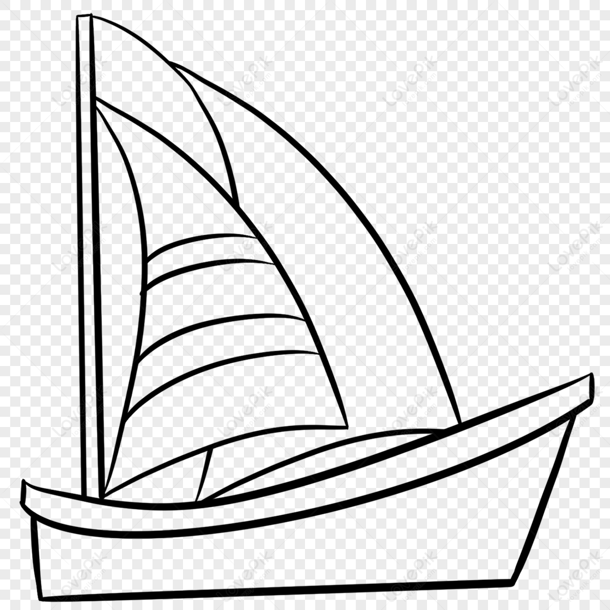 Cute little sailboat clipart black and white,ferry png transparent image