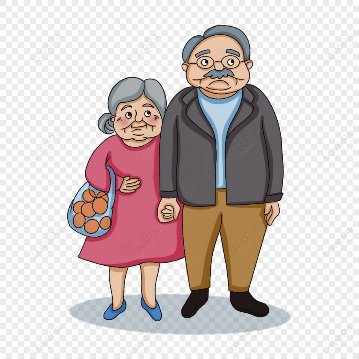 Elderly Man Carrying Fruits Clipart,hoar Head,character,old Man PNG ...