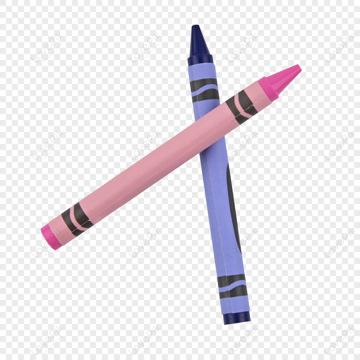 Pink Crayons And Purple Crayons, Crayon, Brush, Art PNG