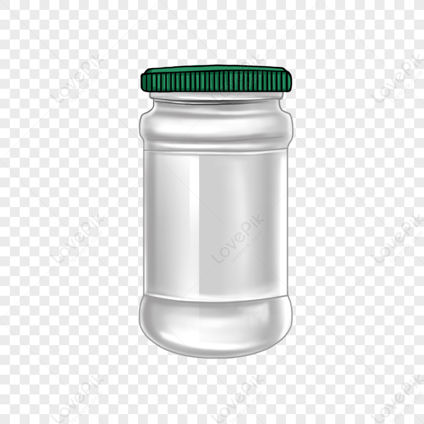 Green Color Lid Glass Bottle Clipart,green Bottle Cap,jar PNG White