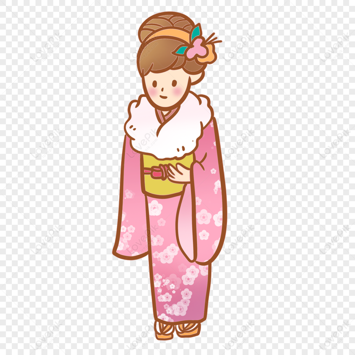 Japanese Style Cartoon Girl Portrait,japanese History,classical Style ...